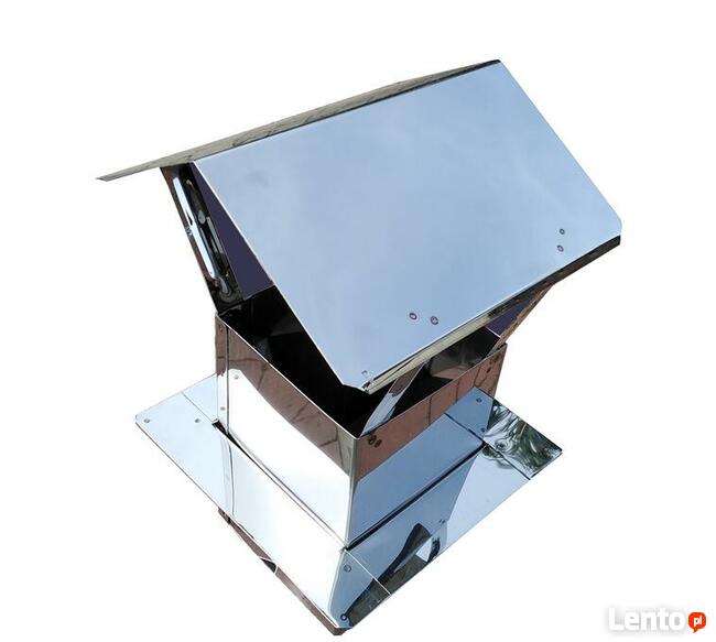 Daszek na komin 140x140 nierdzewka chrom