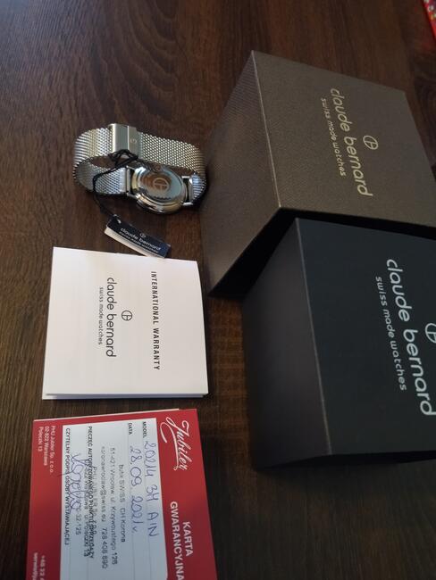 Zegarek CLAUDE BERNARD Slim Line 20214 3M AIN Swiss made wat