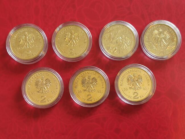 2002r. Kompletny rocznik 7 monet 2zł GN