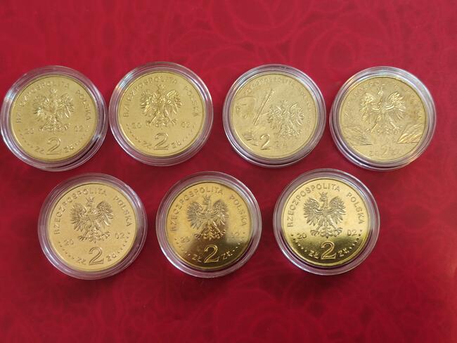 2002r. Kompletny rocznik 7 monet 2zł GN