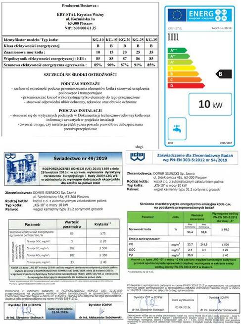 Kocioł 25kW 5KLASA ekogroszek podajnik DOTACJA Pleszewskie