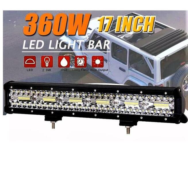 Lampa Robocza Halogen LED Panel 360W Reflektor 12V 24V 30V