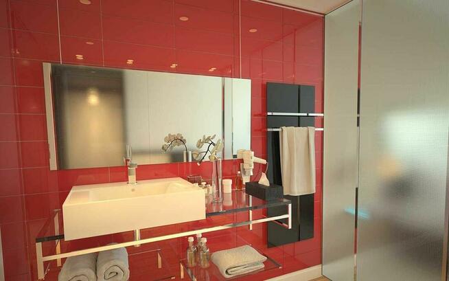 Szklarz, lacobel, panele szklane z grafiką, lustro, kabina