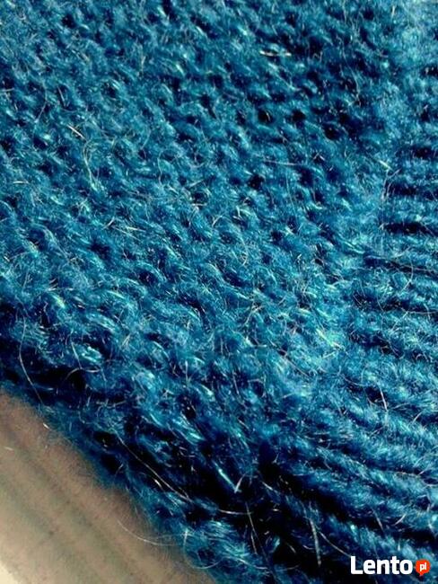 Moherowe, malachitowe bolerko z metaliczną nitką:)