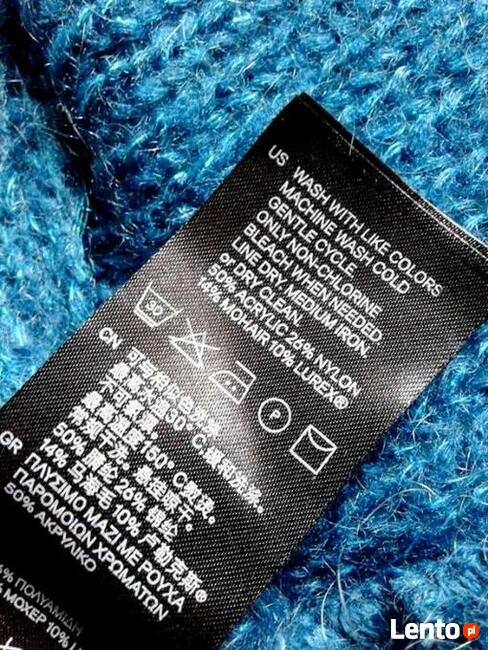 Moherowe, malachitowe bolerko z metaliczną nitką:)