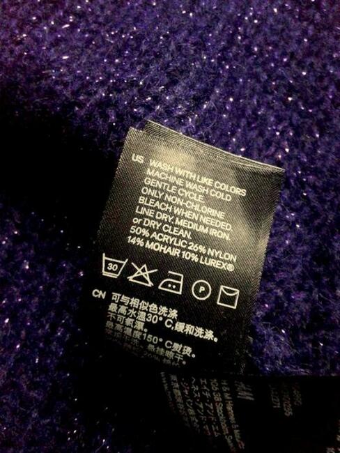 Moherowe, fioletowe bolerko z metaliczną nitką:)