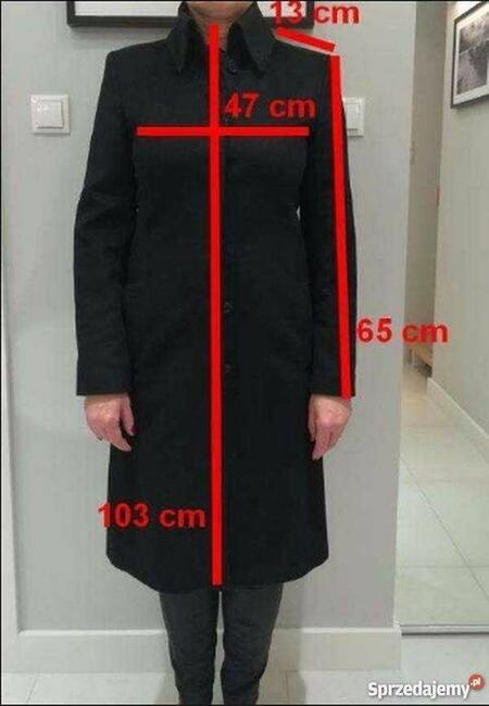 CARACTERE płaszcz damski dyplomatka miękka wełniany, r.38 M