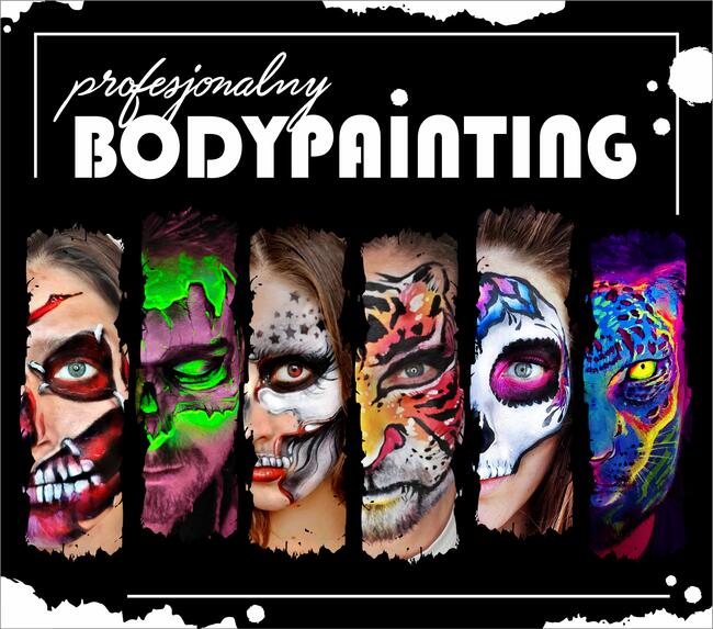 Charakteryzacje halloween face body painting uv