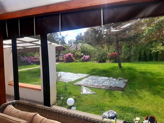 Przezroczysta ściana, zabudowa tarasu, plandeka na wymiar.