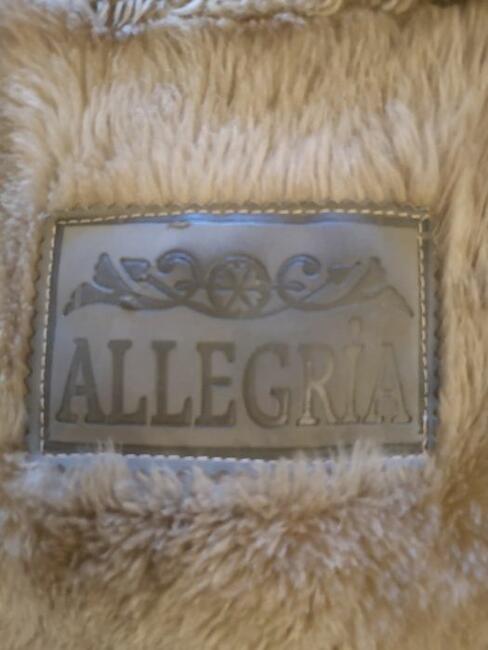 ALLEGRIA kożuch damski naturalny kaptur jasny futro r. 36-38