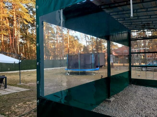 Przezroczysta ściana, zabudowa tarasu, plandeka na wymiar.