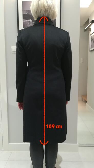 CARACTERE płaszcz damski dyplomatka miękka wełniany, r.38 M