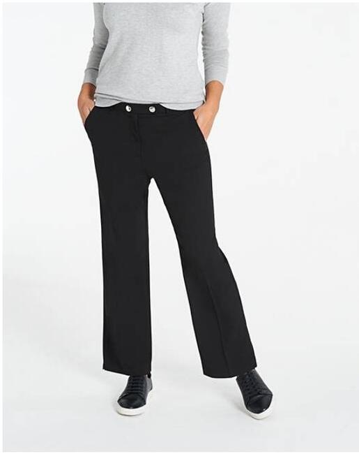 48 Spodnie damskie Tailored czarne eleganckie kant