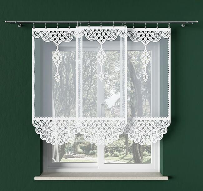 Firany z koronką, firana z gipiurą, szycie firan, woal kresz