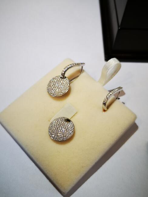 W. KRUK zestaw kolczyki białe złoto 316 szt. brylantów