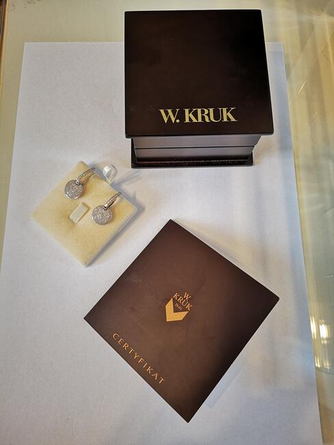 W. KRUK zestaw kolczyki białe złoto 316 szt. brylantów