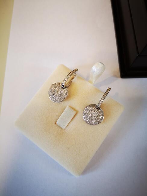 W. KRUK zestaw kolczyki białe złoto 316 szt. brylantów