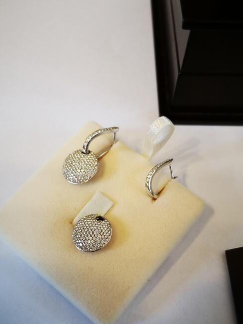 W. KRUK zestaw kolczyki białe złoto 316 szt. brylantów