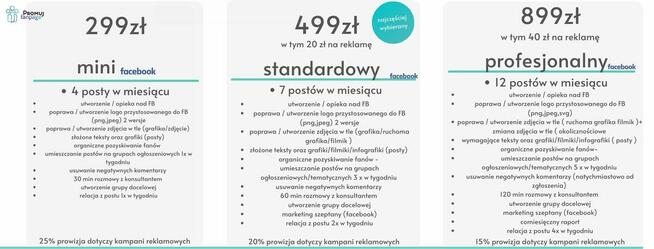 Prowadzenie profilu Fanpage, reklama firmy na Facebooku,