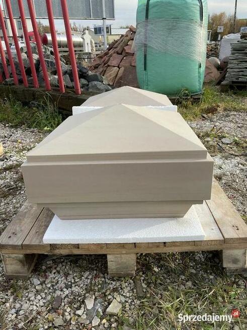 Biały Piaskowiec Płyty Cięte na Wymiar Czapki Ogrodzeniowe