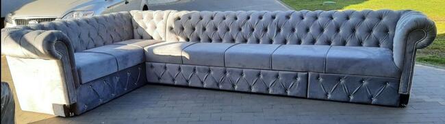 Naroznik chesterfield głeboko pikowany glamour