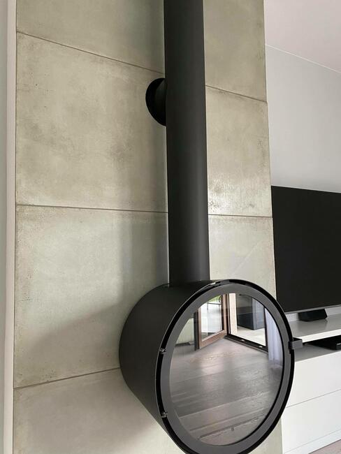 ROCAL D7 Ekskluzywny piec kominek wiszący, kominek stojący