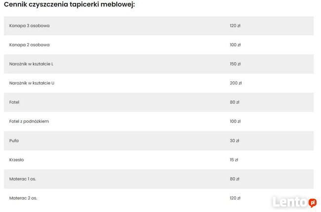 Pranie Tapicerki Samochodowej Czyszczenie dywanów Kanapy Sof
