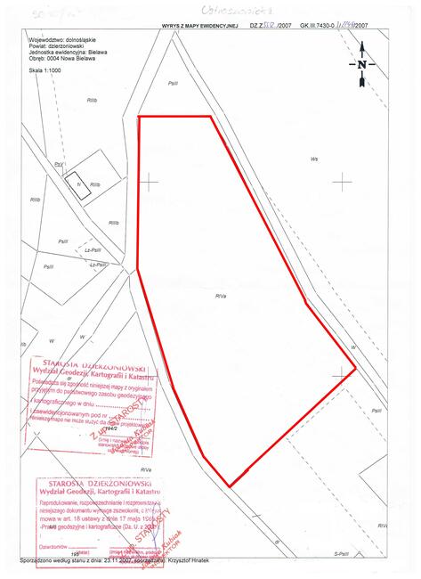 działka rolna powierzchnia 12187m2 Bielawa
