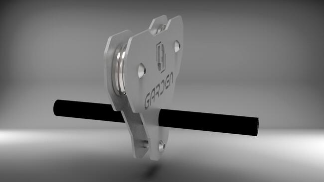 Tyrolka zjazd park linowy ogrodowy do ogrodu mocna bloczek