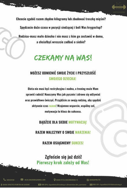 Trener personalny, dieta, trening z dziećmi