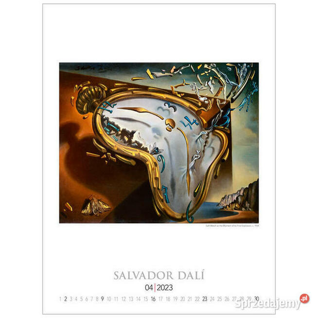 2023 Salvador Dali reprodukcje malarstwo kalendarz surrealiz
