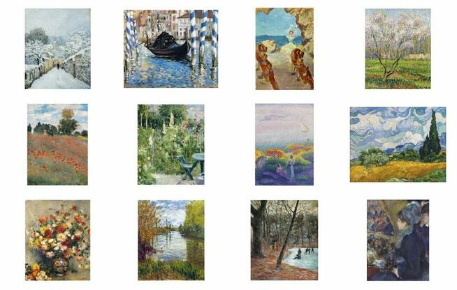 2023 Impresjoniści reprodukcje malarstwo kalendarz 2023