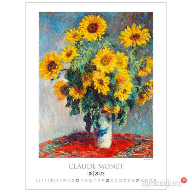 2023 reprodukcje Claude Monet malarstwo kalendarz 2023