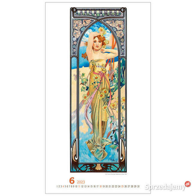 2023 Alfons Mucha malarstwo reprodukcje kalendarz 2023