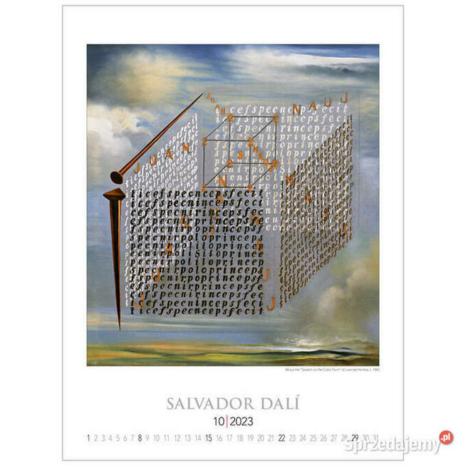 2023 Salvador Dali reprodukcje malarstwo kalendarz surrealiz