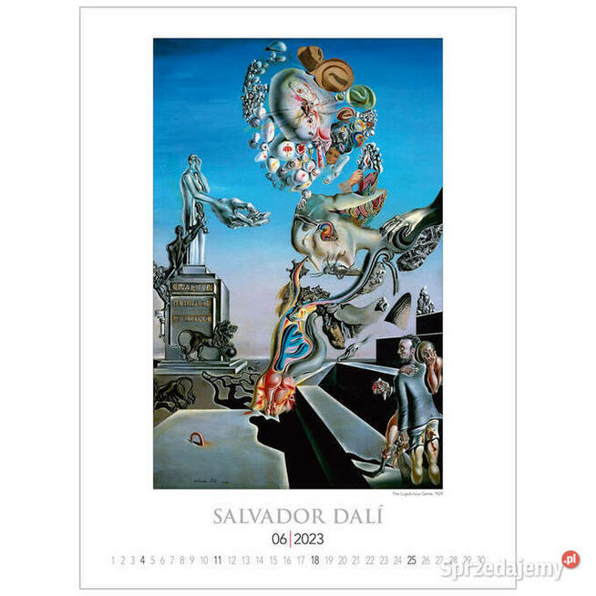 2023 Salvador Dali reprodukcje malarstwo kalendarz surrealiz