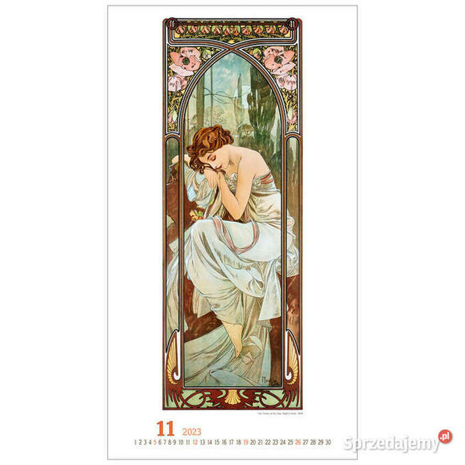 2023 Alfons Mucha malarstwo reprodukcje kalendarz 2023
