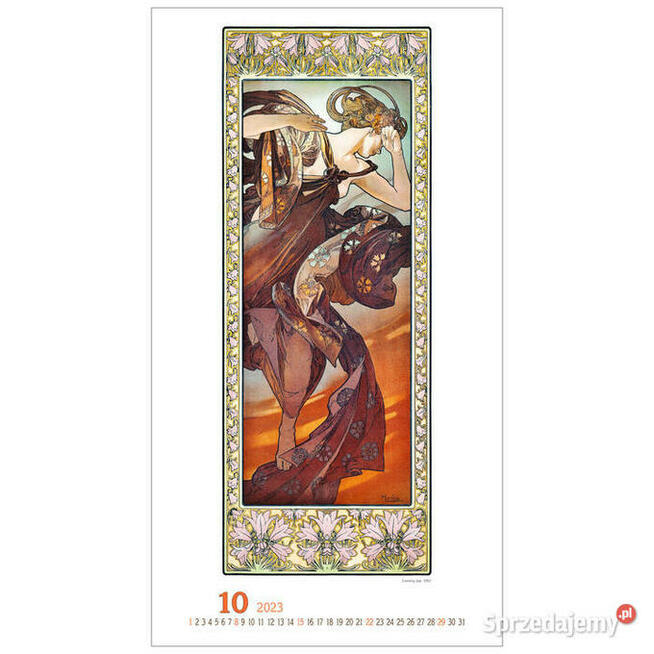2023 Alfons Mucha malarstwo reprodukcje kalendarz 2023