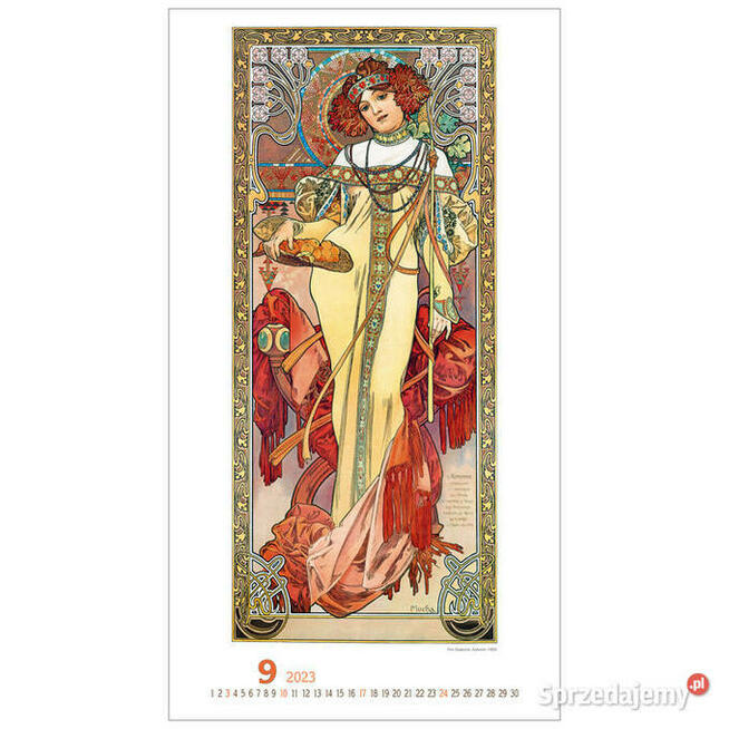 2023 Alfons Mucha malarstwo reprodukcje kalendarz 2023