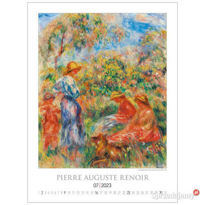 2023 ogrody impresjonistów kalendarz 2023 malarstwo impresje