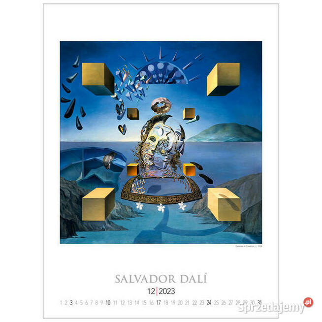 2023 Salvador Dali reprodukcje malarstwo kalendarz surrealiz