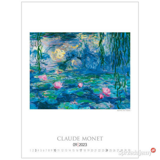 2023 reprodukcje Claude Monet malarstwo kalendarz 2023