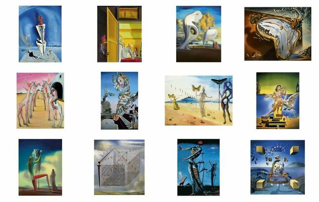 2023 Salvador Dali reprodukcje malarstwo kalendarz surrealiz