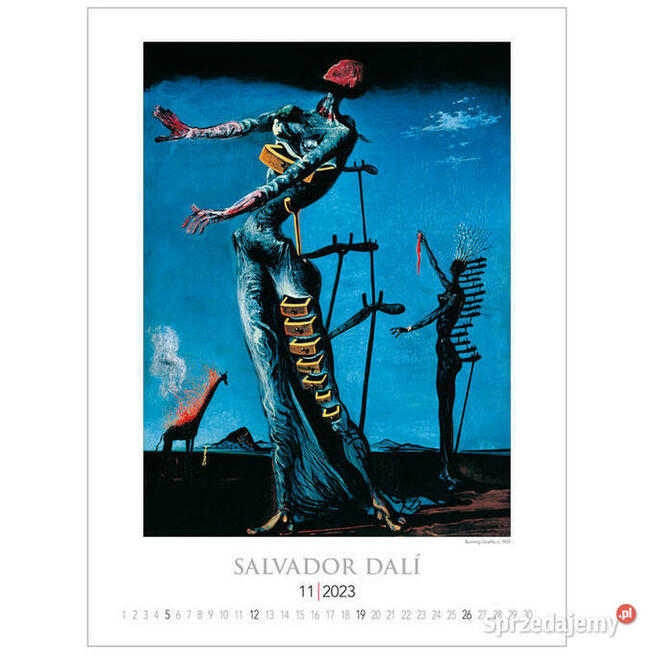 2023 Salvador Dali reprodukcje malarstwo kalendarz surrealiz