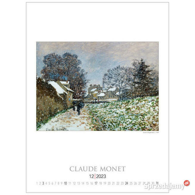 2023 reprodukcje Claude Monet malarstwo kalendarz 2023