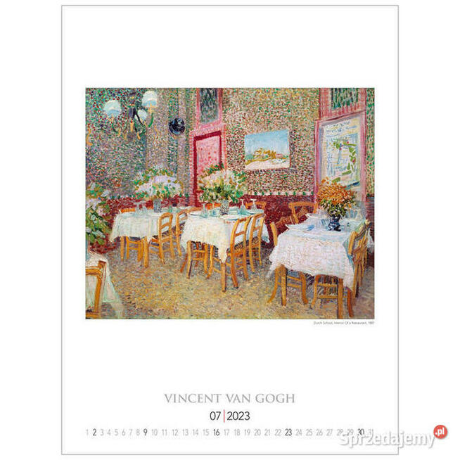 2023 malarstwo Vincent Van Gogh reprodukcje kalendarz 2023
