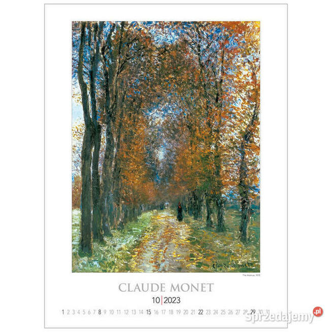 2023 reprodukcje Claude Monet malarstwo kalendarz 2023