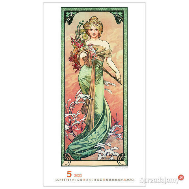 2023 Alfons Mucha malarstwo reprodukcje kalendarz 2023