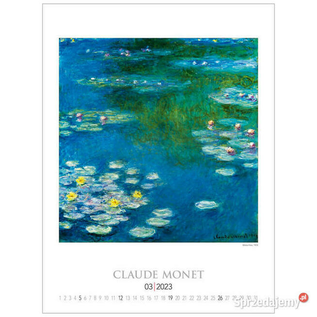 2023 ogrody impresjonistów kalendarz 2023 malarstwo impresje