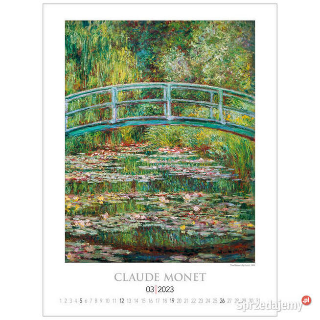 2023 reprodukcje Claude Monet malarstwo kalendarz 2023